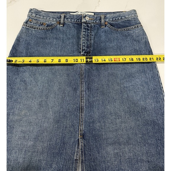 Vintage Gap Jeans Maxi Skirt Womens 14 Blue Medium Wash Y2K‎ 90s Boho Western - Picture 8 of 16